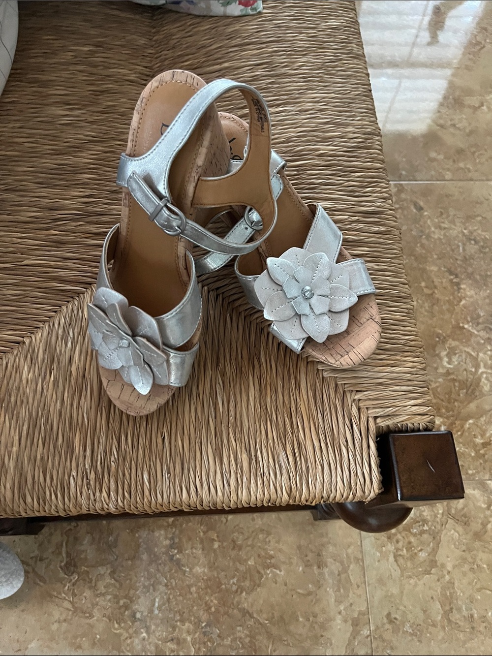 BOC silver platform sandal